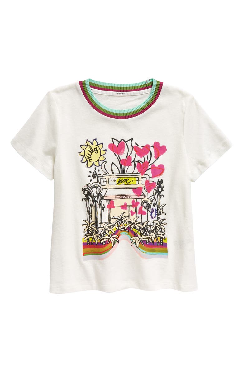 Zimmermann Kids' Halcyon Shop Graphic T-Shirt, Main, color, 