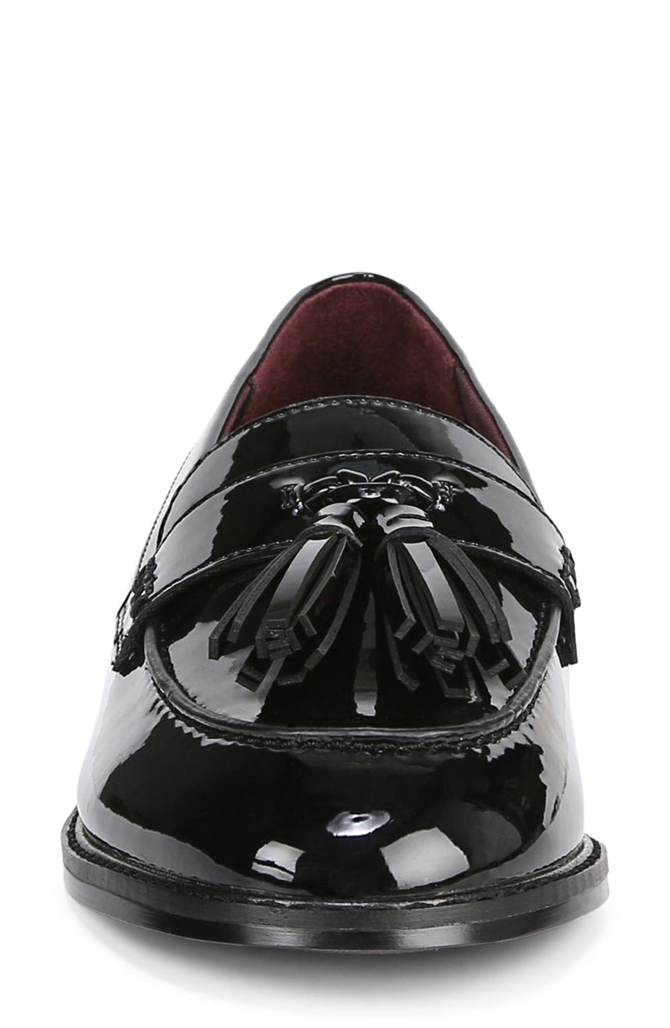 Franco Sarto Carolyn Low Tassel Loafer, Alternate, color, Black