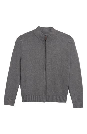 X-ray Xray Kids' Full Zip Cardigan Sweater In Gray