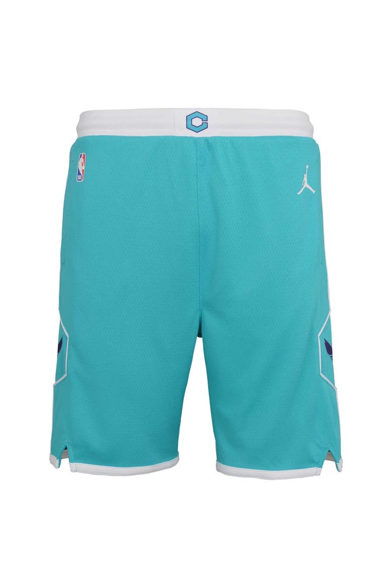Youth Jordan Brand Teal Charlotte Hornets 2020/21 Icon Edition Swingman Shorts, Alternate, color, Teal