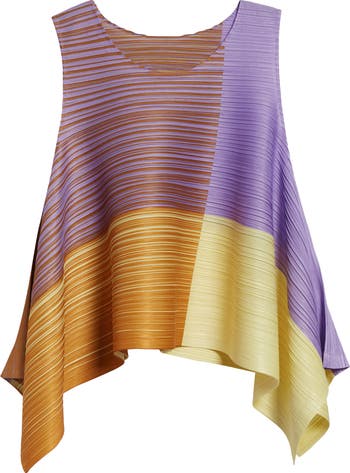 新品　大人気！！Pleats please Photon Bounce トップ PHOTON BOUNCE Top Pink x Blue – ISSEY MIYAKE EU