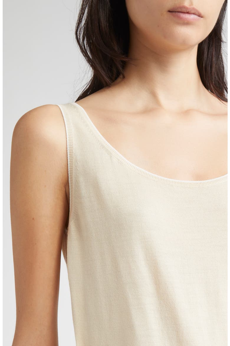 Tipped Merino Wool Sweater Tank, Alternate, color, IVORY