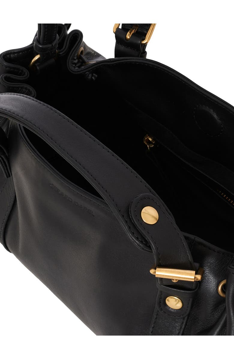 GERARD DAREL 12H Mini Leather Shoulder Bag, Alternate, color, Black