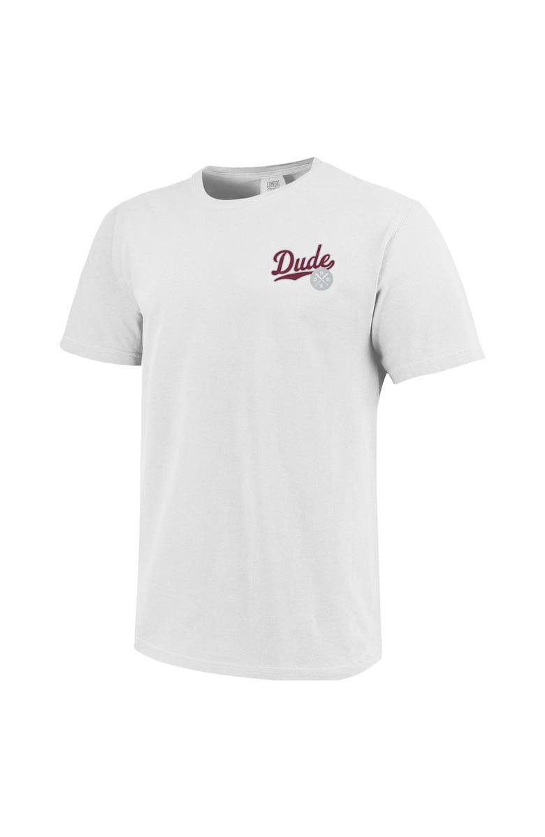 IMAGE ONE Men's White Mississippi State Bulldogs Dude Stadium Comfort Color T-Shirt, Alternate, color, 