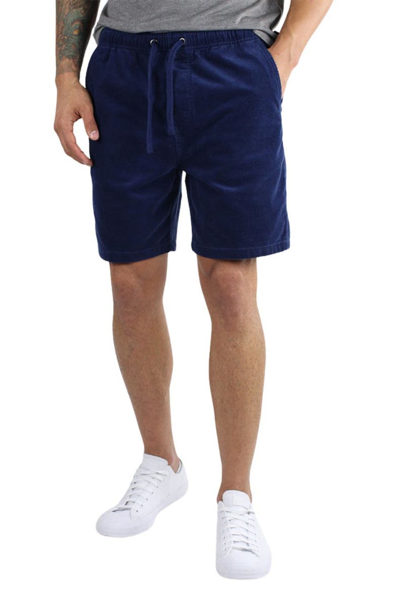 Stretch Corduroy Pull-On Shorts, Main, color, NAVY
