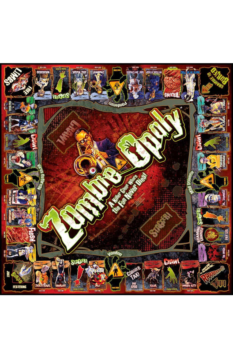 Late for the Sky Zombieopoly Monopoly Board Game, Alternate, color, Multicolored