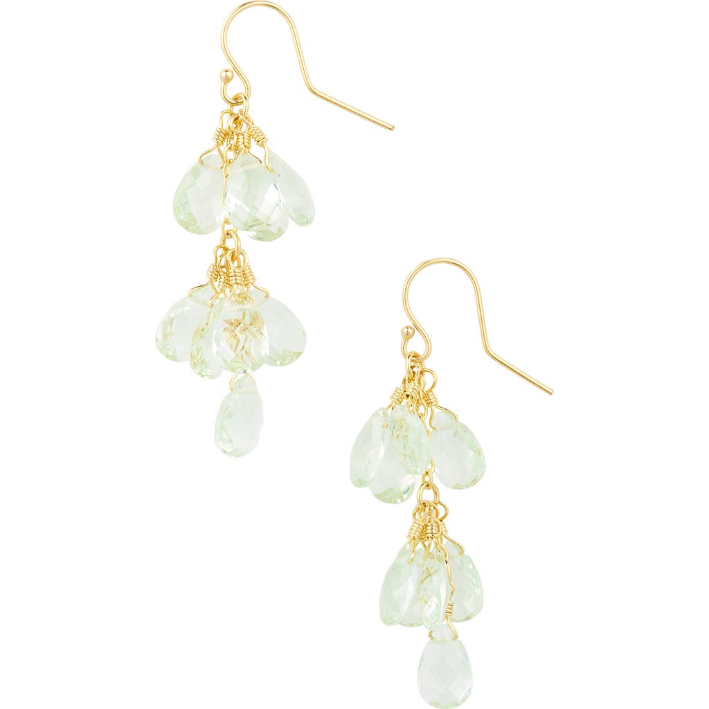 Ki-ele Elana Sage Quartz Drop Earrings