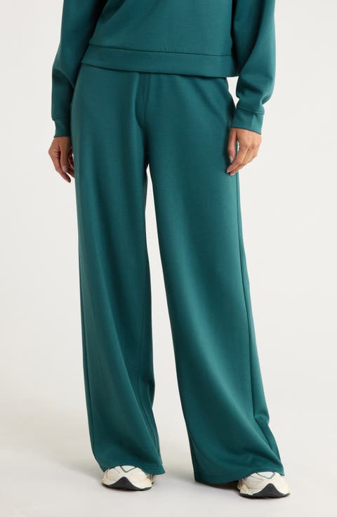 Scuba Knit Wide Leg Pants