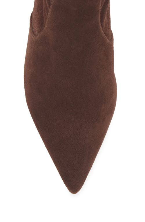 Stuart Weitzman Stuart Sculpt Pointy Toe Bootie 50 In Brown