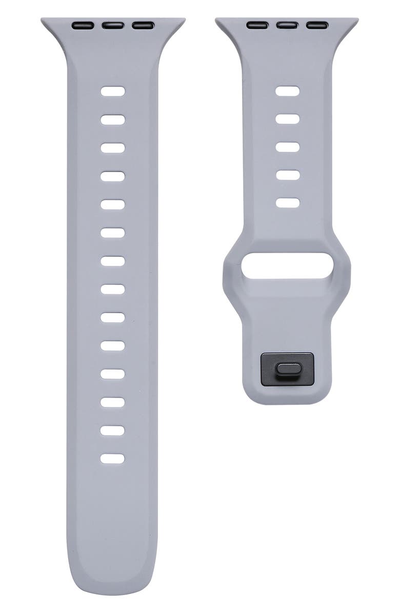 The Posh Tech Premium Silicone 38–41mm Apple Watch<sup>®</sup> Watchband, Main, color, Grey