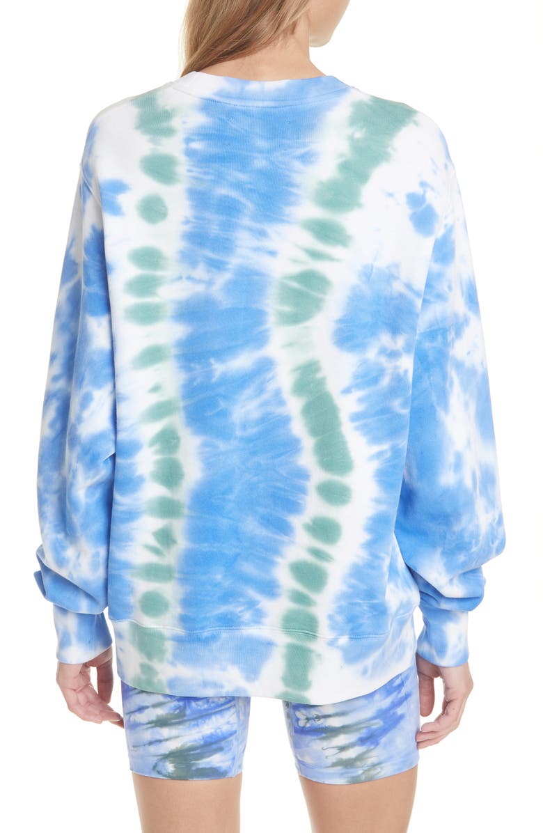 Tory Sport by Tory Burch Tie Dye French Terry Sweatshirt, Alternate, color, 