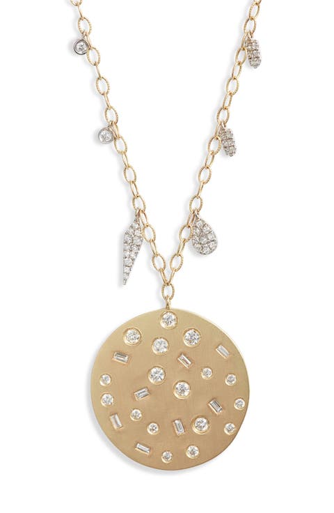 Diamond Medallion Pendant Necklace