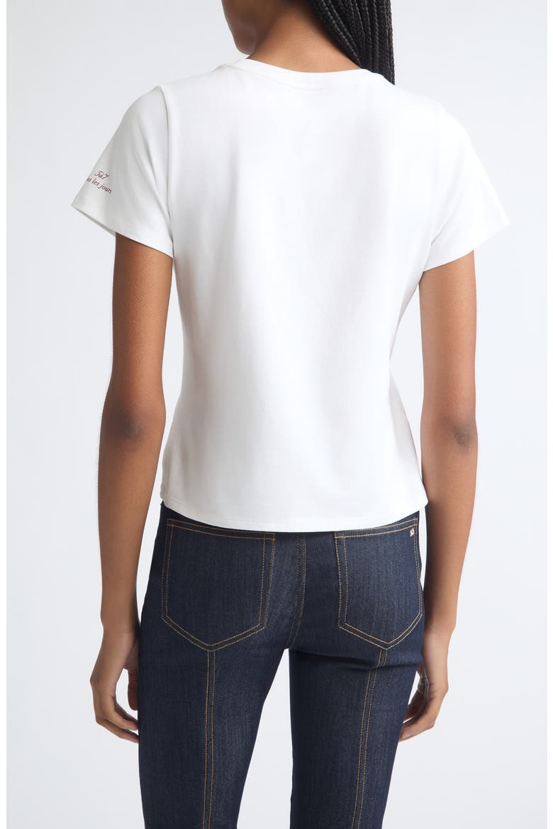 Merci Ruffle Shrunken Graphic Tee, Alternate, color, WHITE/ BLACK CHERRY
