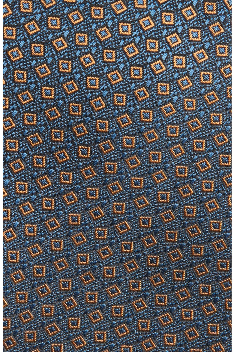 Geometric Silk Tie, Alternate, color, TEAL