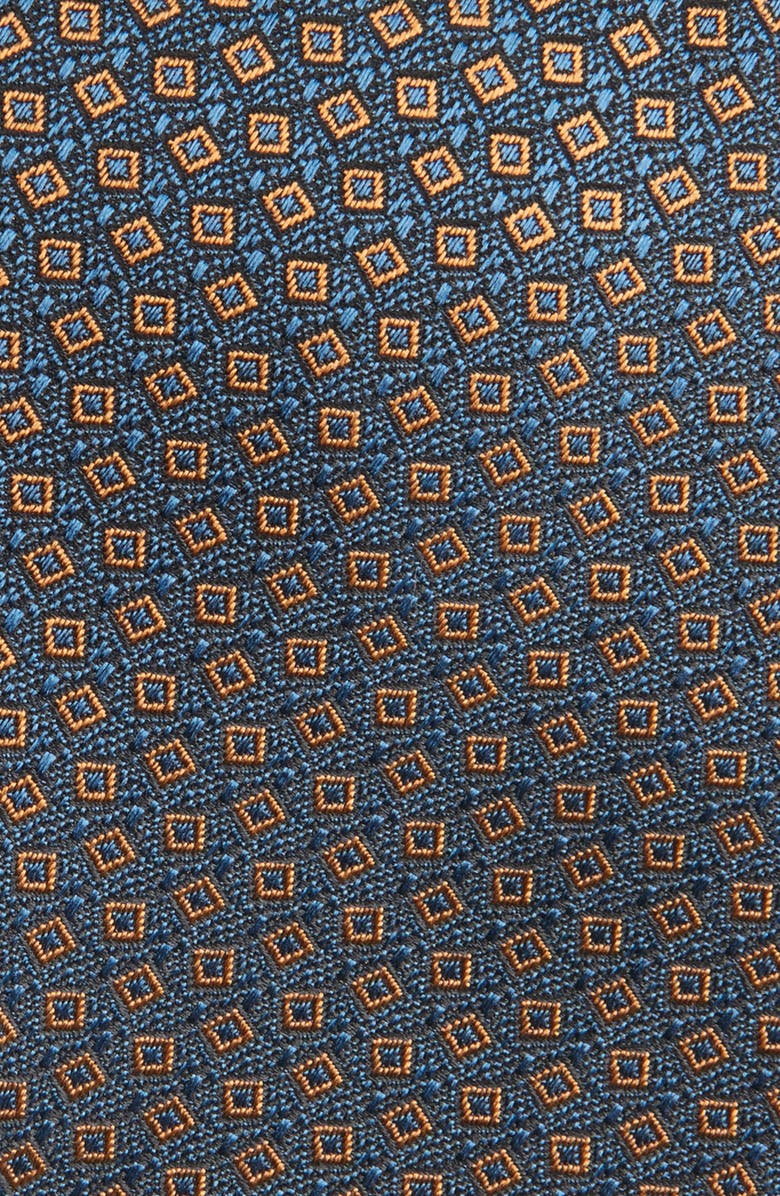 Canali Geometric Silk Tie, Alternate, color, Teal