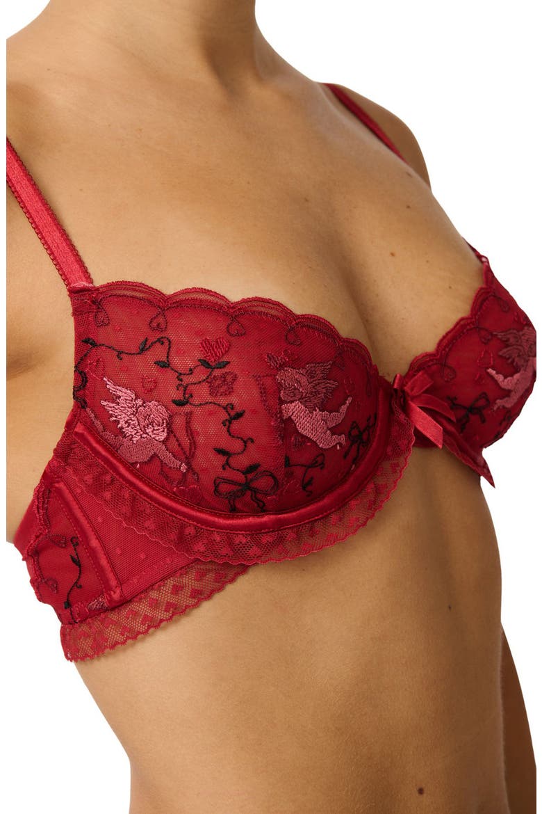 Cupid Underwire Bra, Alternate, color, RED