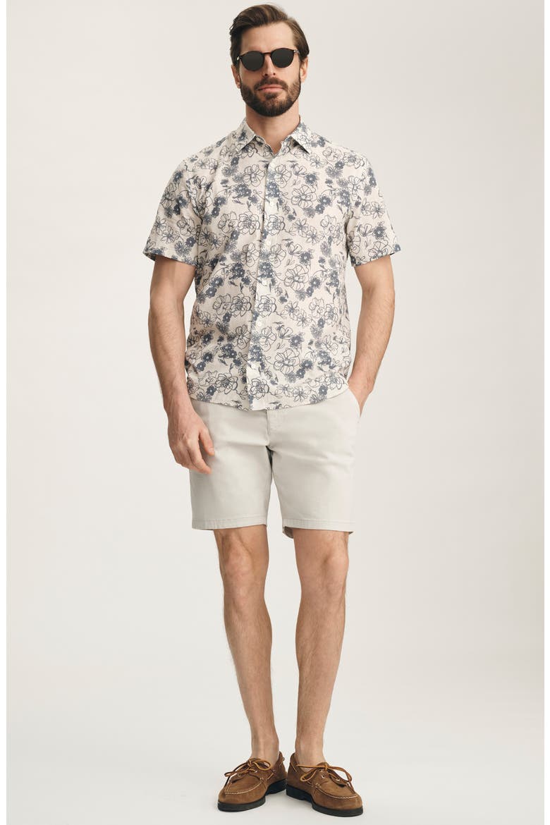 Arizona Slim Fit Flat Front Twill Chino Shorts, Alternate, color, GLACIER TWILL