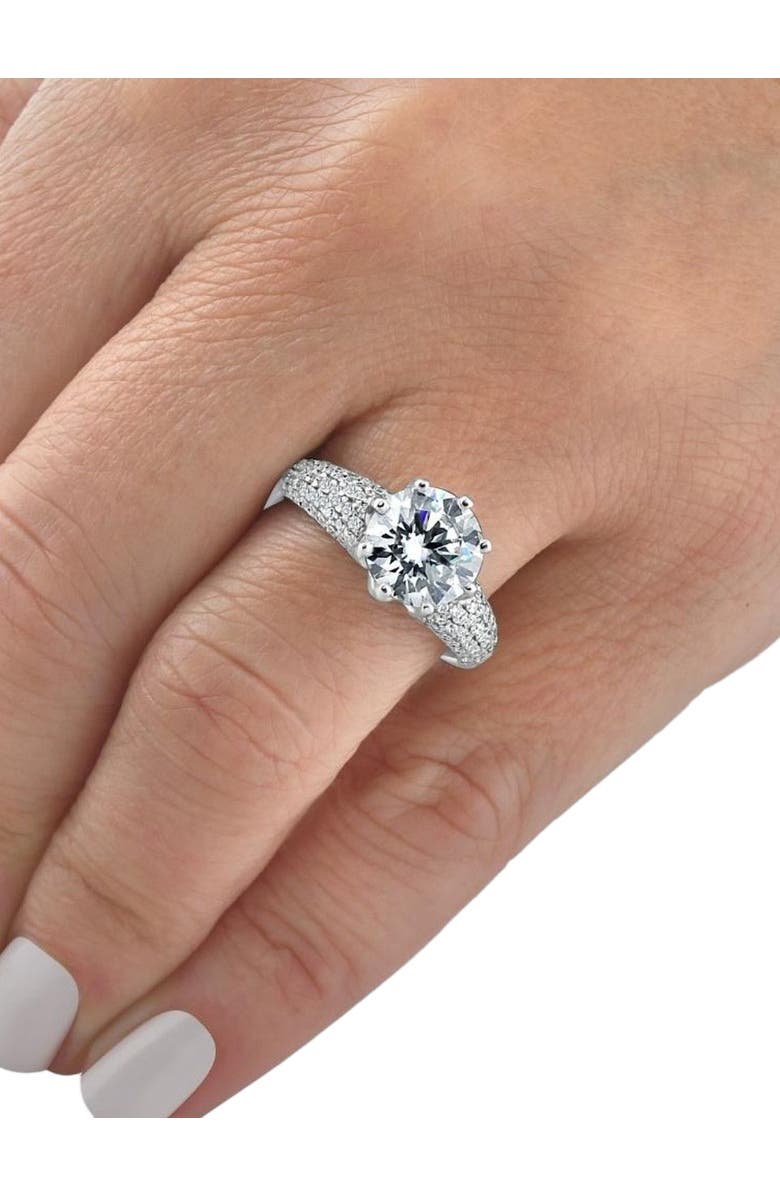 Bliss Diamond Certified 3.28Ct Round Diamond Engagement Ring Pave 14k Gold Lab Grown, Alternate, color, 