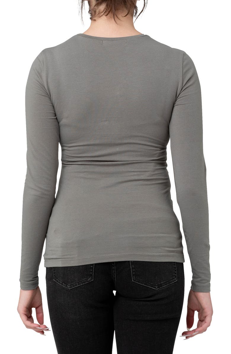 Ripe Maternity Stretch Organic Cotton Maternity/Nursing Top, Alternate, color, Moss