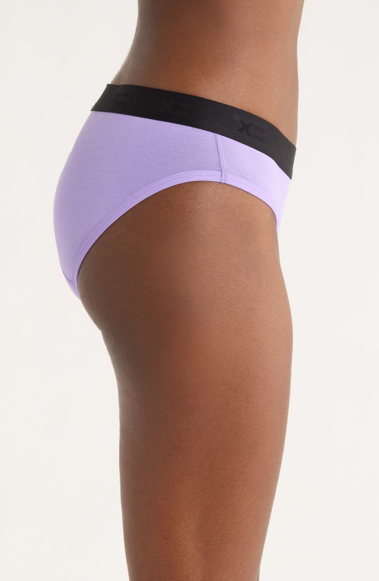 TomboyX First Line Stretch Cotton Period Bikini, Alternate, color, Power Purple