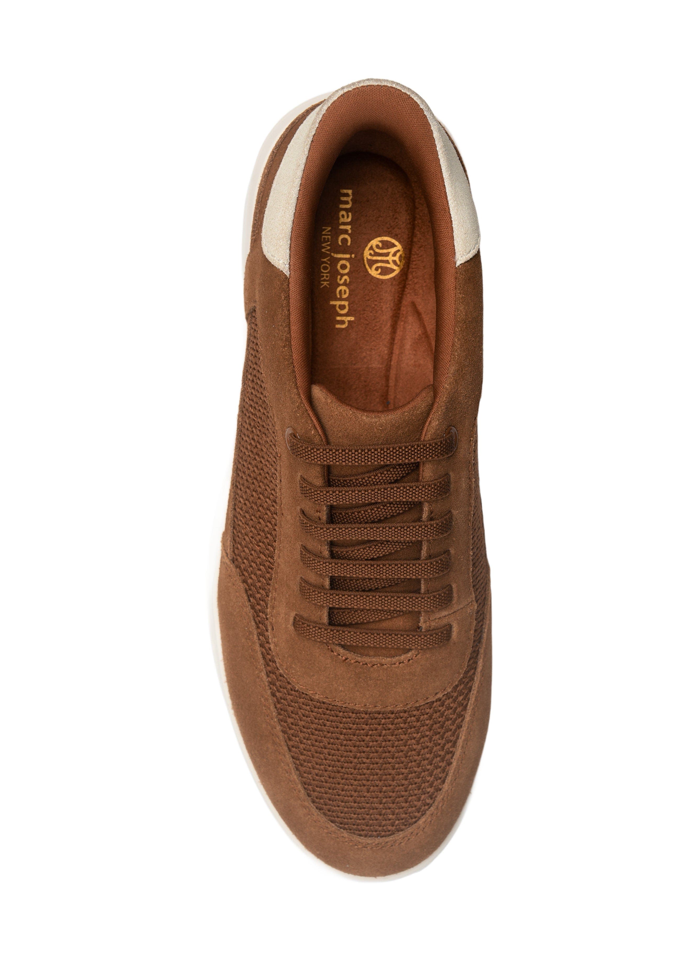Marc Joseph New York Catherine Street  Hands Free Technology Leather Sneaker, Alternate, color, Cognac Suede