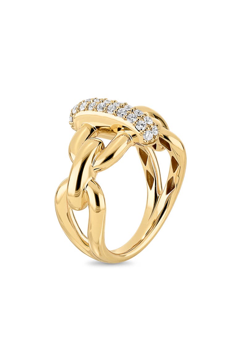 Varda 18k Gold Diamond Link Statement Ring, Alternate, color, 18K YELLOW GOLD