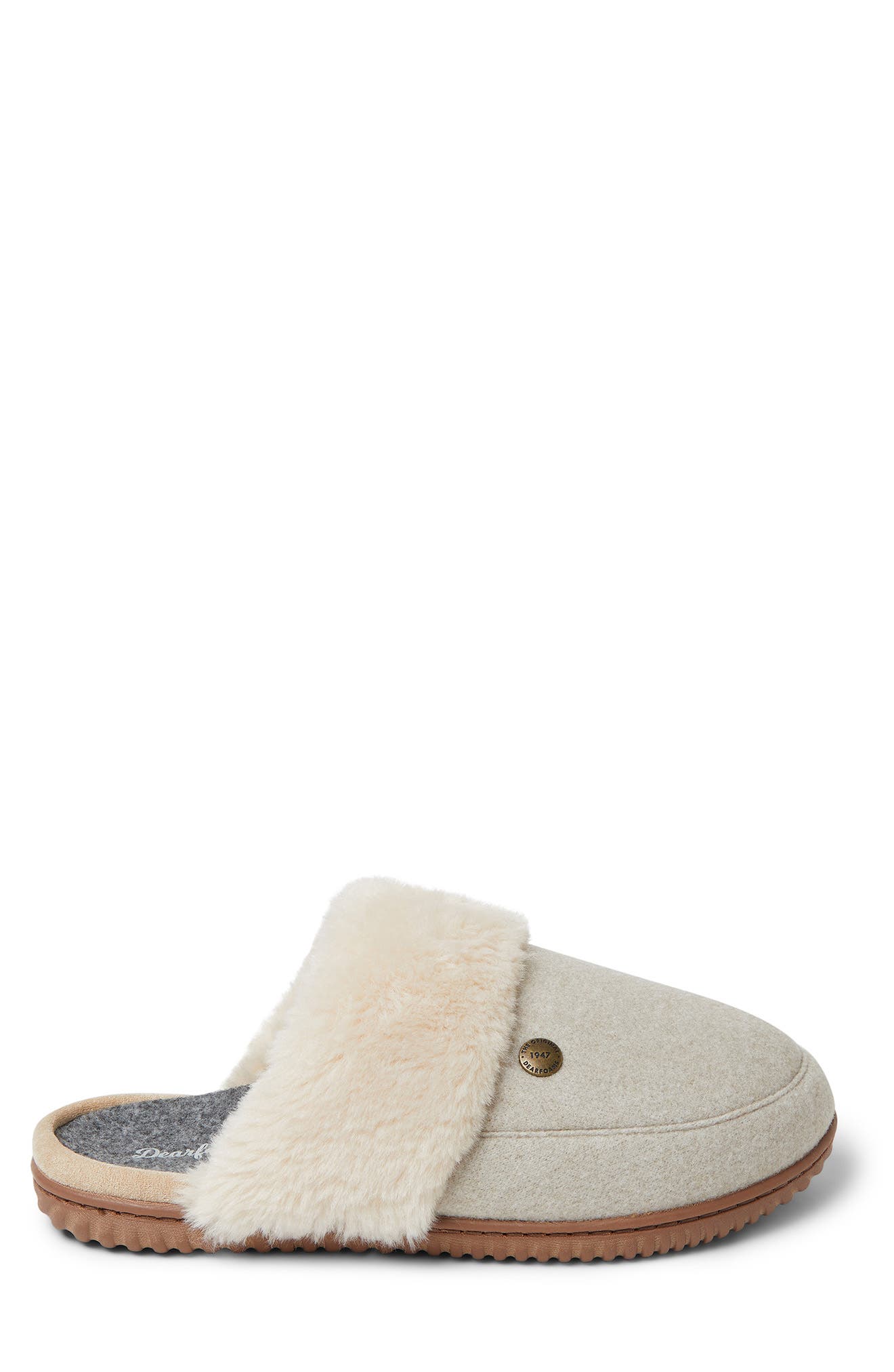 Alpine Faux Fur Slipper, Alternate, color, OATMEAL HEATHER