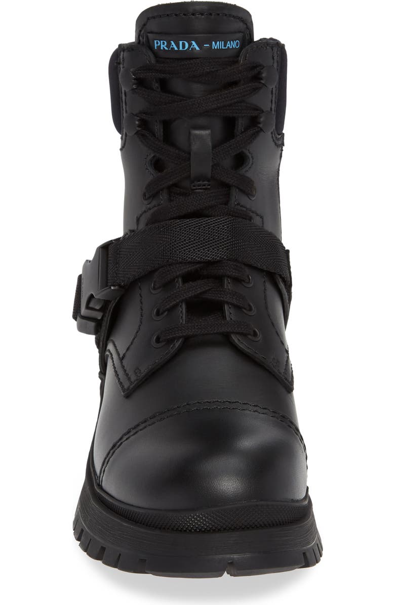 Prada Clip Harness Rain Boot, Alternate, color,