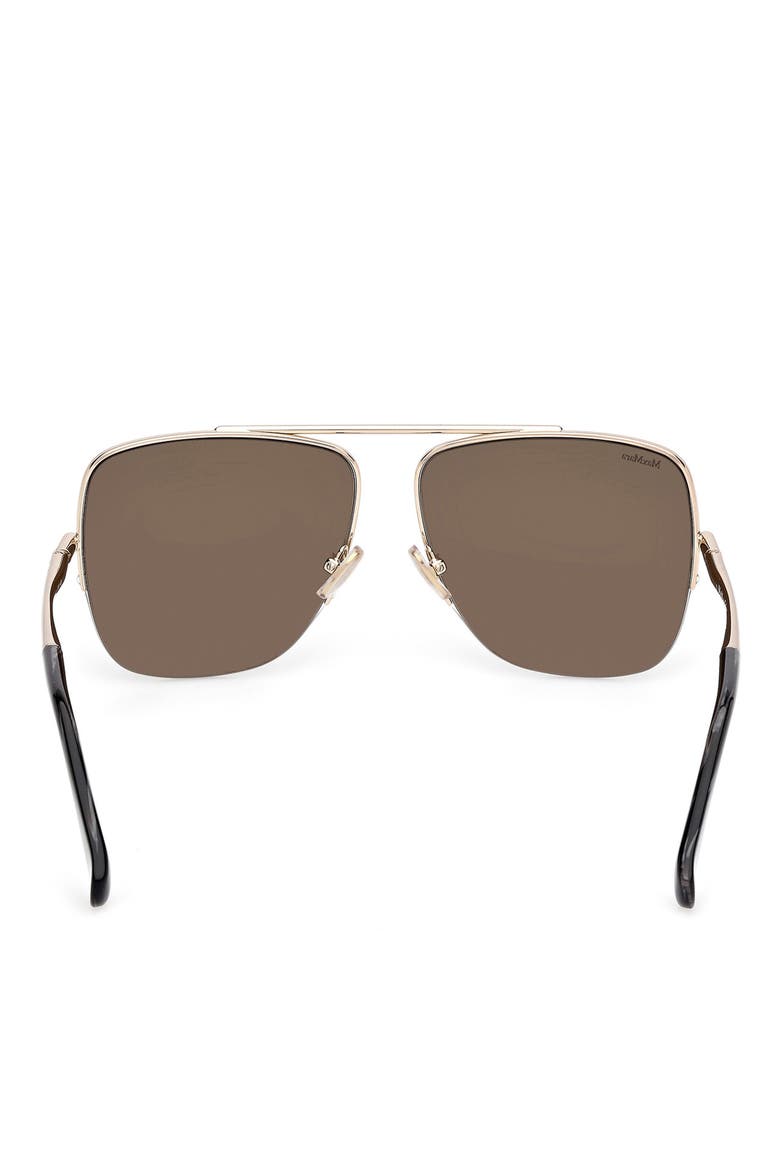 59mm Pilot Sunglasses, Alternate, color, PALE GOLD/ BLACK HORN / OLIVE