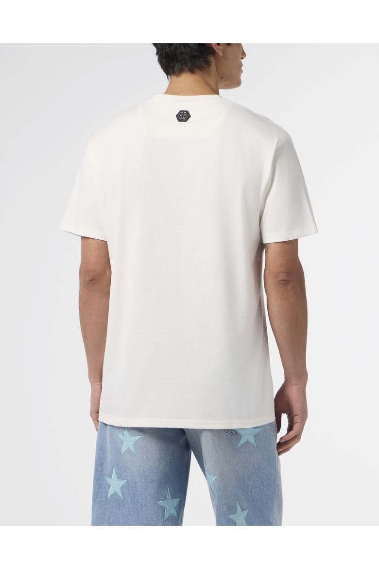 Round Neck T-Shirt Hexagon Line Men, Alternate, color, OffWhite