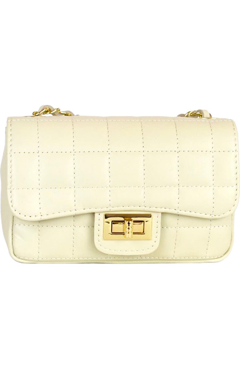 Persaman New York Evelyn Quilted Shoulder Bag, Main, color, Beige