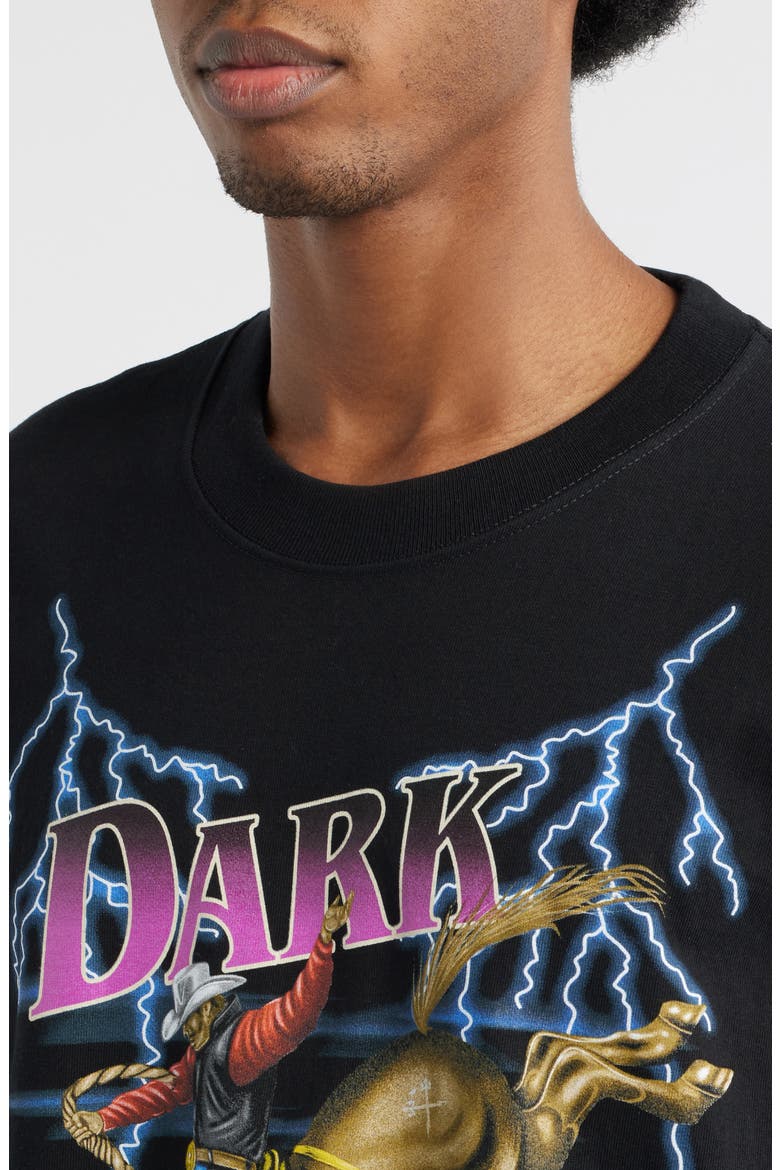 Saddle Bronc Cotton Graphic T-Shirt, Alternate, color, BLACK