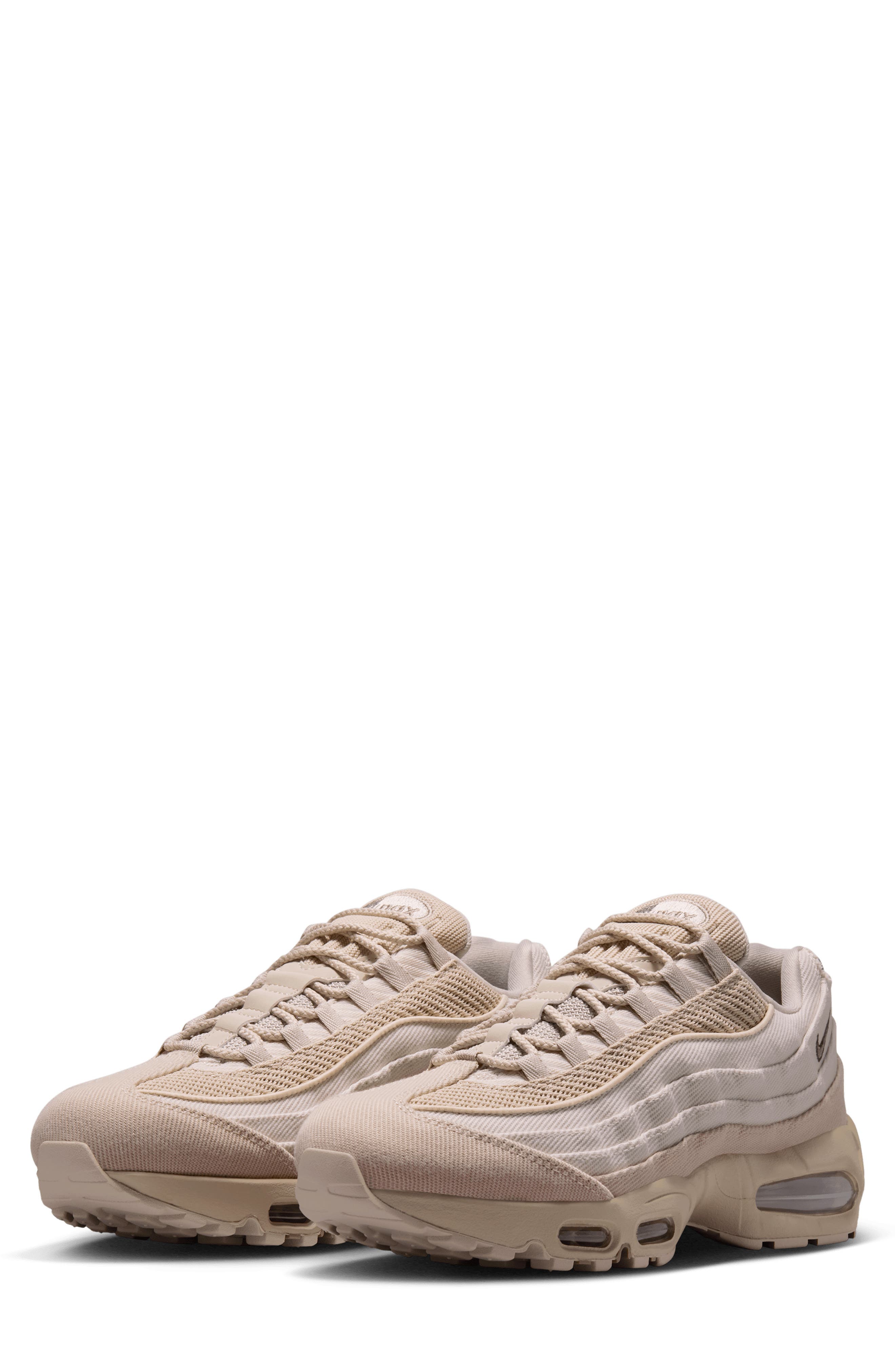 Air Max 95 Big Bubble Sneaker, Main, color, CREAM/ LIGHT BROWN/ NEWSPRINT
