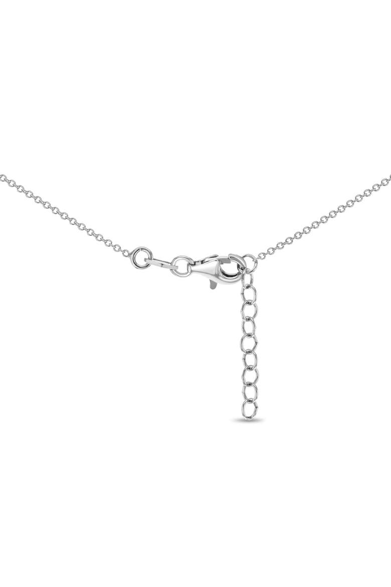 Dainty Puffed Heart Necklace, Alternate, color, Silver