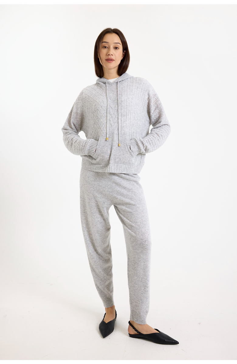 Brodie Pure Cashmere Luxe Relaxed Fit 100% Cashmere Hoodie, Alternate, color, Super Grey