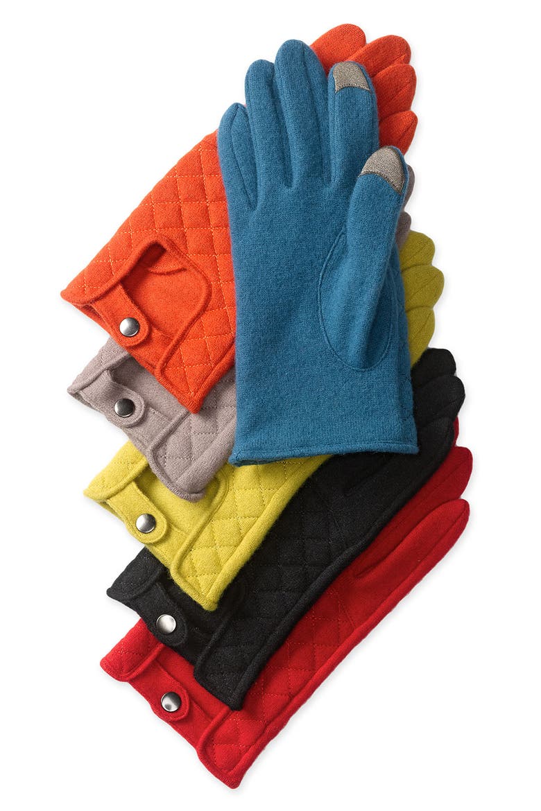 'Driver Touch' Wool Blend Gloves, Alternate, color, DENIM
