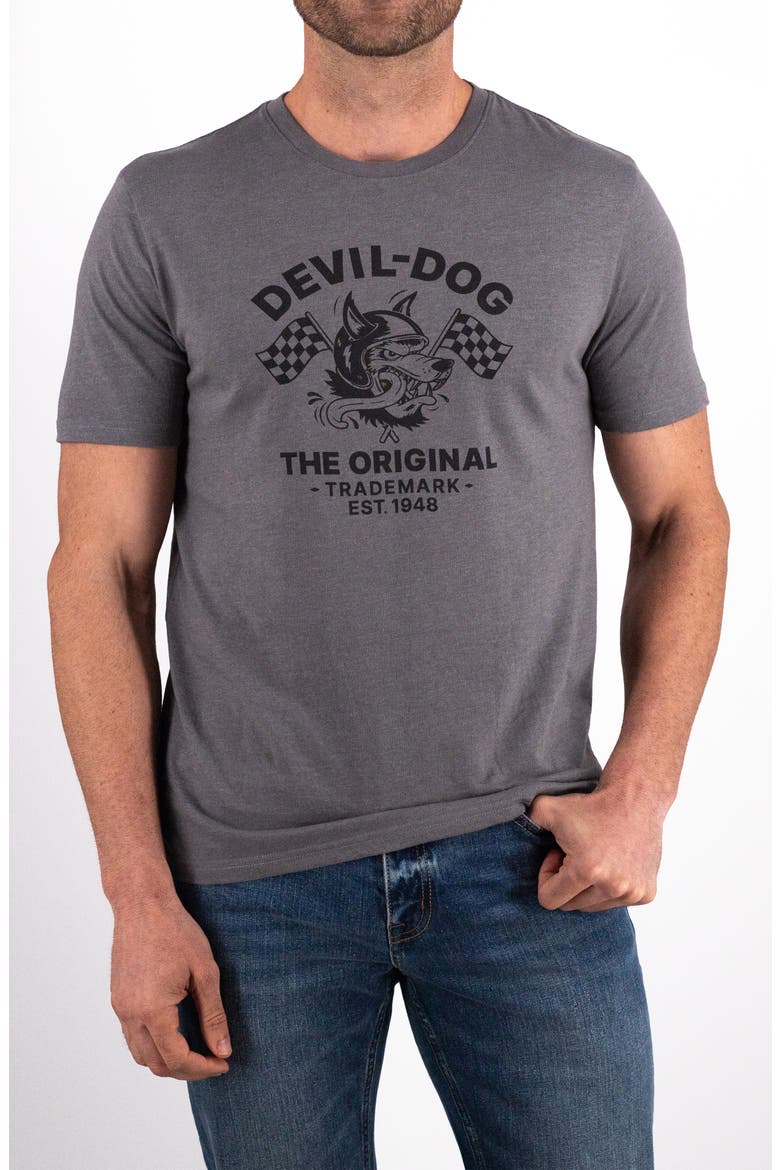 Cotton Blend Graphic T-Shirt, Main, color, STORM GREY HEATHER