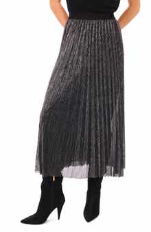 Halogen® Metallic Pleated Skirt