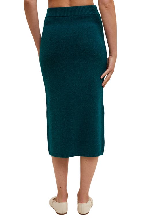 Wishlist Brushed Knit Sweater Midi Skirt In Blue