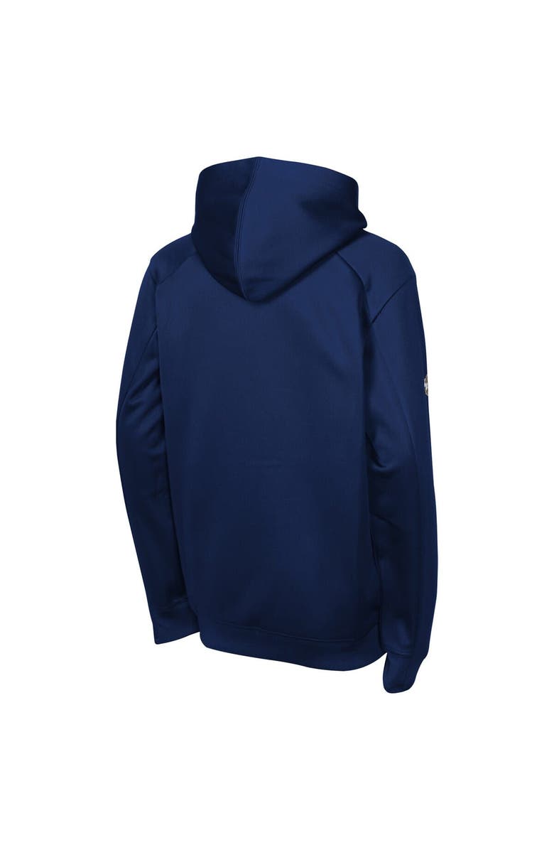 FANATICS Youth Fanatics Deep Sea Blue Seattle Kraken Authentic Pro Rink Raglan Hoodie, Alternate, color, Navy