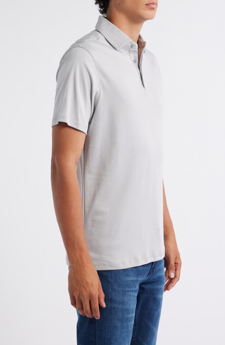 Robert Barakett Georgia Solid Pima Cotton Polo, Alternate, color, Chalk