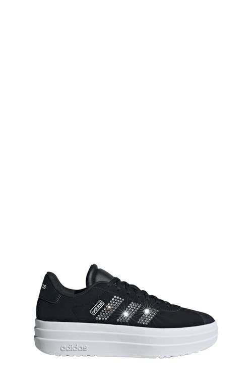 Adidas Originals Adidas Kids' Vl Court Bold Lifestyle Sneaker In Black/white/clear Pink