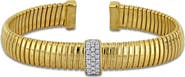 Julianna B. Cubic Zirconia Omega Design Open Bangle