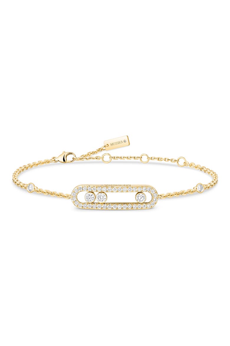 Baby Move Pavé Diamond Bracelet, Alternate, color, YELLOW GOLD