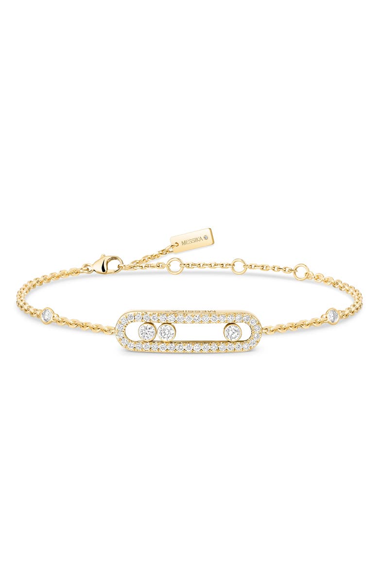 Messika Baby Move Pavé Diamond Bracelet, Alternate, color, Yellow Gold