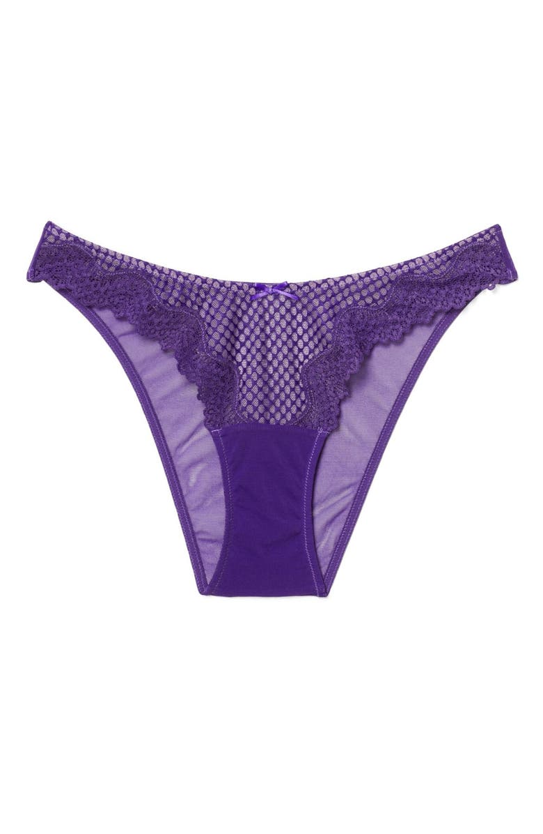 Adore Me Rubie Brazilian Panties, Alternate, color, Dark Purple