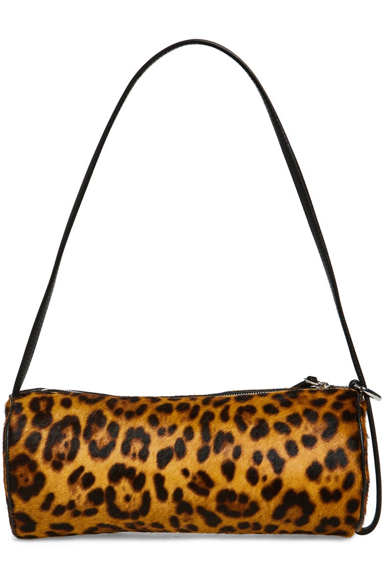 Reformation Simona Suede Cylinder Shoulder Bag, Alternate, color, Leopard Calfhair