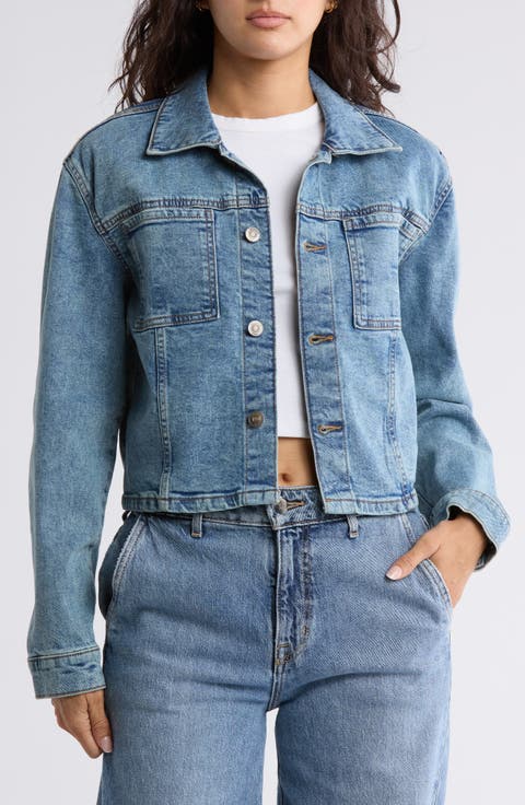 Micro Crop Denim Jacket (Risque)