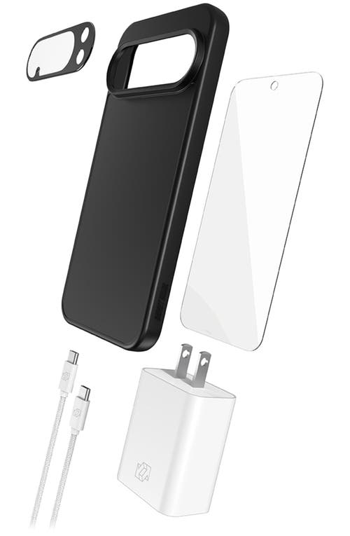 Gadget Guard 5 in 1 Essentials Kit (includes Case / Camera Lens Protector / Glass Screen Protector / 30W Charging Block / 6ft Cable) for Google Pixel