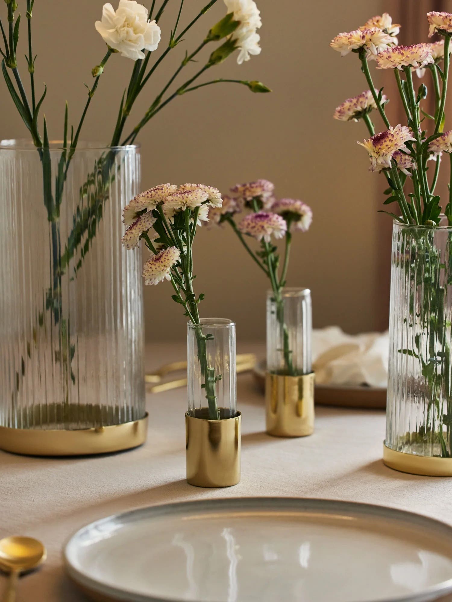 Fluted Glass Bud Vases, Set of 4 - Thumbnail 3